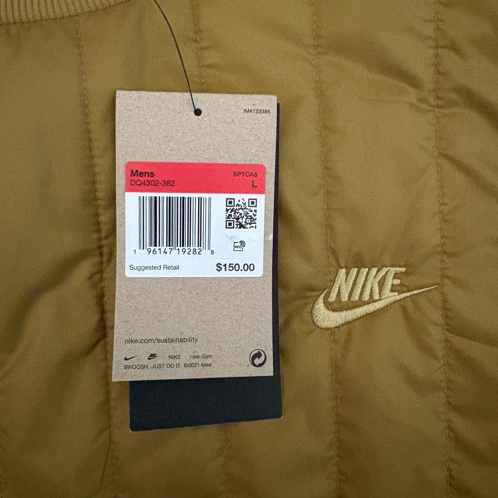 Nike Therma Fit Tech Pack Winter Crew Neck Quilted Men’s Insulated Pullover NWT - Picture 2 of 10